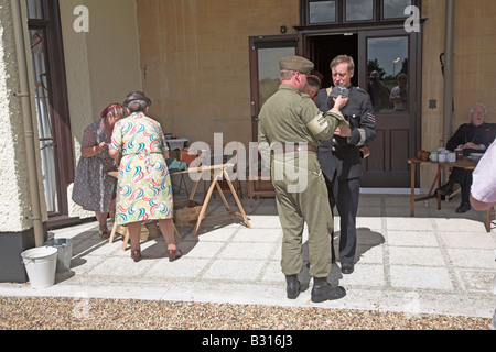 1940er Jahre living History-Reenactment Stockfoto