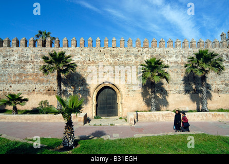 Straße Szene Kasbah des Oudaias in Rabat Marokko Stockfoto