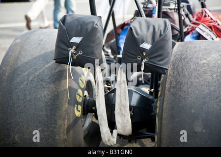 Top Fuel Dragster Fallschirm Stockfoto