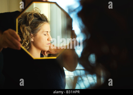 setzen auf Make-up Stockfoto