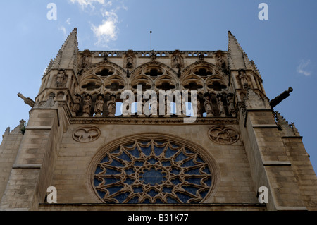 Puerta del Sarmental (13. Jh.), das Burgos Kathedrale, Burgos, Castilla y León, Spanien Stockfoto