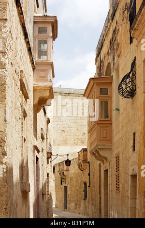 Typische Gasse von Mdina, Malta Stockfoto