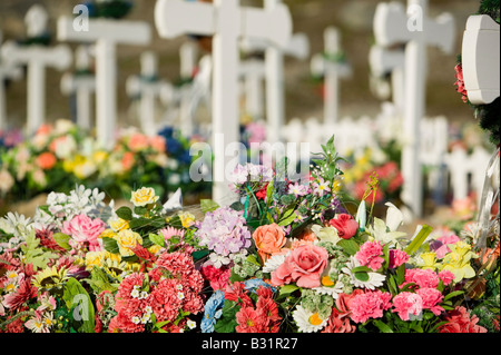 Ein Inuit Bestattung Friedhof von Ilulissat auf Grönland Stockfoto