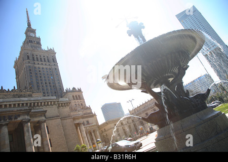 Warschau, Warschau, Polen, Palast der Kultur und Wissenschaft, Palac Kultury ich Nauki Stockfoto