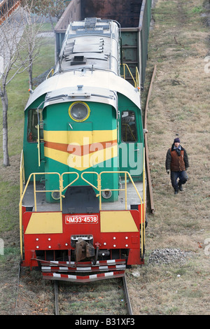 Bahnfracht, Odessa, Ukraine Stockfoto