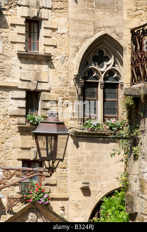 Mittelalterlichen französischen Gebäude in Sarlat la Caneda, Perigord, Dordogne, Frankreich Stockfoto