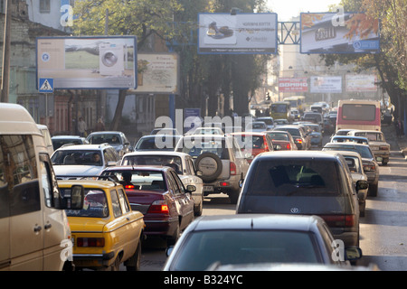 Rush Hour im Zentrum Stadt Odessa, Ukraine Stockfoto