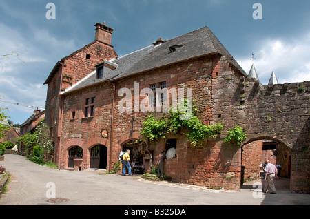 Dorf von Collonges la Rouge, Correze, Limousin, Frankreich Stockfoto