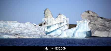 Die Formen von Eisbergen Jökulsárlón Lagune Island Stockfoto