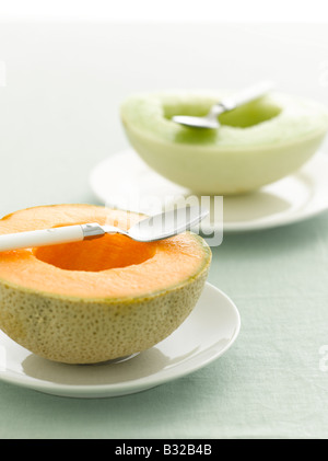 Melone und Honigmelone selektiven Fokus Stockfoto