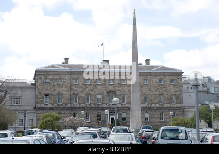 Leinster House in Dublin Irland, dem irischen Parlament Stockfoto