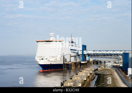 P O Nordsee Autofähre der Pride of Rotterdam bei Hull Docks, Hull-Rotterdam Route, England, Vereinigtes Königreich Stockfoto