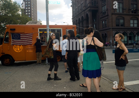 Der Schlamm LKW Kaffee Hersteller auf Astor Ort in New York auf Samstag, 9. August 2008 zu sehen ist Frances M Roberts Stockfoto