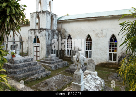 Aitutaki Cicc Kirche, Cook-Inseln Stockfoto