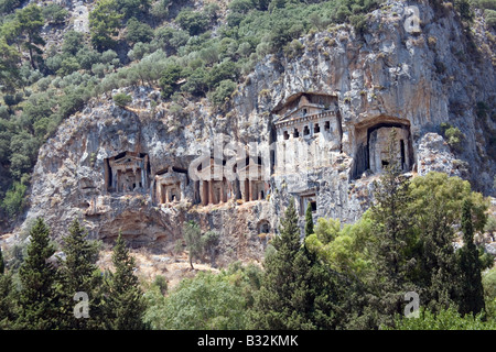 Lykische Felsengräber Türkei Stockfoto