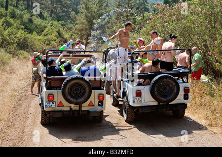 Jeep Safari Waterfights rund um die Türkei Icmeler Marmaris Mugla Stockfoto