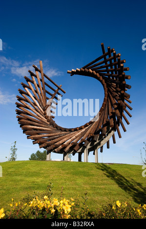 Locky Morris Polestar Skulptur Letterkenny Co.Donegal Irland Stockfoto