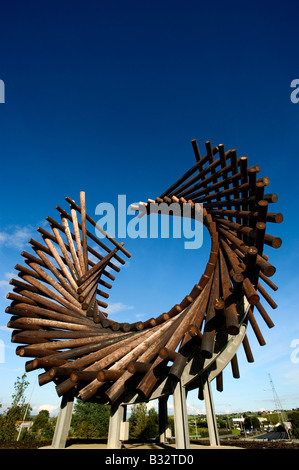 Locky Morris Polestar Skulptur Letterkenny Co.Donegal Irland Stockfoto