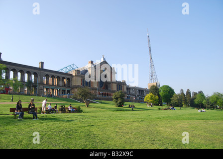 Alexandra Palace London Television Mast Bahnhof Park ausgestrahlt "Ally Pally" TV Marconi John Logie Baird Stockfoto