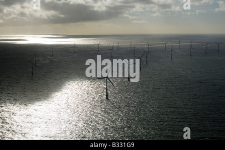 Windpark Scroby Sands von Great Yarmouth an der Küste von Norfolk Norfolk Oktober Stockfoto