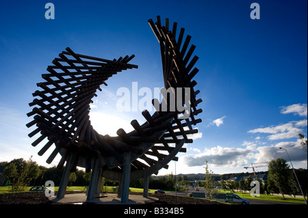 Locky Morris Polestar Skulptur Letterkenny Co.Donegal Irland Stockfoto