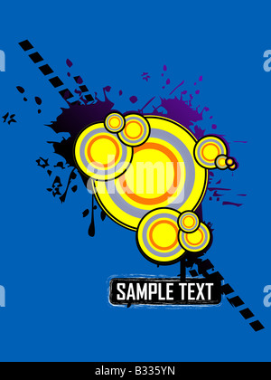 Grunge Kreise mit textbox Stockfoto