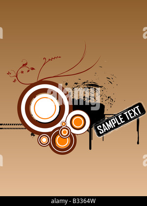 Textbox und Kreise Stockfoto