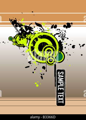 Grunge Kreise und textbox Stockfoto