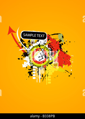 Grunge Kreise mit textbox Stockfoto