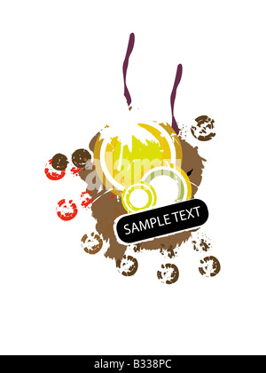 Grunge Kreise mit textbox Stockfoto