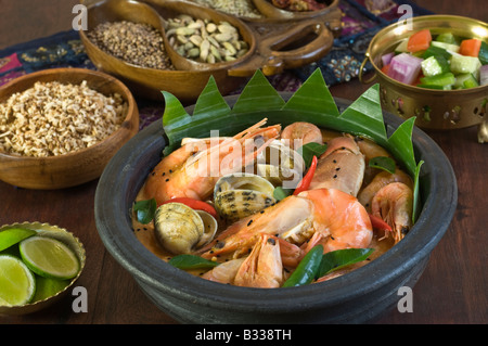 Seafood Curry Süd-Indien Sri Lanka Essen Stockfoto
