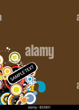 Grunge Kreise mit textbox Stockfoto