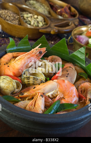 Seafood Curry Süd-Indien Sri Lanka Essen Stockfoto