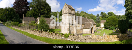 St.-Margarethen Kirche in Cotswold Dorf von Bagendon, Gloucestershire Stockfoto