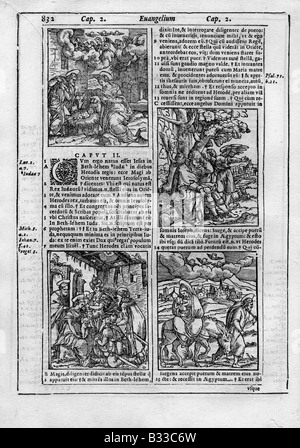 Ruinen aus alten Buch der Bibel gedruckt in Venedig Italien 1573 Stockfoto