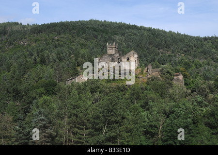 Das Chateau de Brèsis, gelegen im Département Gard des Languedoc, Frankreich Stockfoto