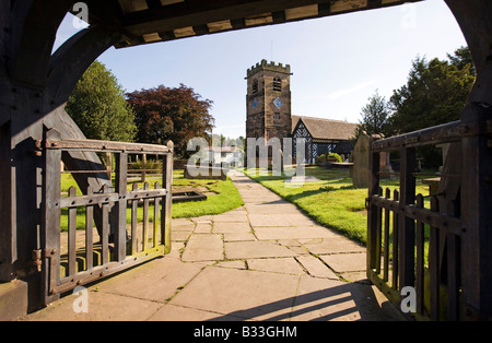 UK Cheshire Knutsford niedriger Peover St. Oswald Kirche Stockfoto