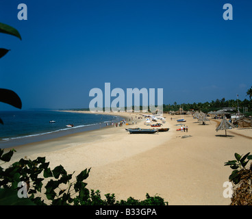 Überblick über Candolim Beach, Goa, Indien Stockfoto