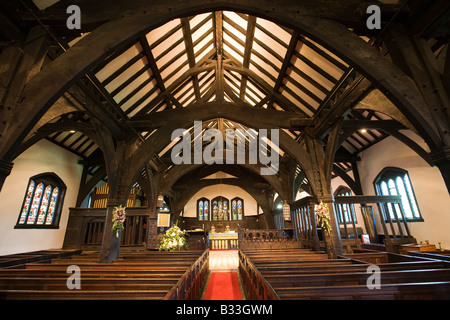 UK-Cheshire Knutsford niedriger Peover St. Oswalds Church-Interieur Stockfoto