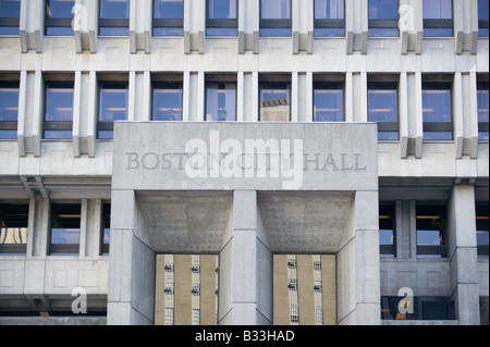 Außenseite des Boston City Hall Boston, Massachusetts Stockfoto