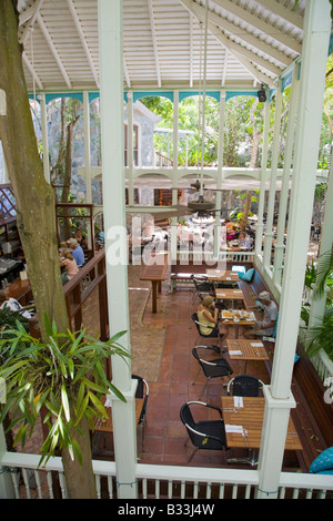 Restaurant in Mongoose Junction shopping Essen Komplex in Cruz Bay auf der karibischen Insel St John in den US Virgin Islands Stockfoto