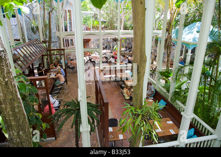 Restaurant in Mongoose Junction shopping Essen Komplex in Cruz Bay auf der karibischen Insel St John in den US Virgin Islands Stockfoto