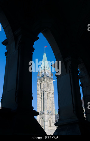 Der Peace Tower am Parliament Hill Ottawa Ontario Kanada Stockfoto