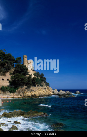 Burg in Lloret de Mar-Costa Brava-Katalonien-Spanien Stockfoto
