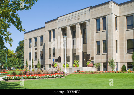 Fassade von St. Catharines Rathaus Gemeindehaus befindet sich in St. Catharines, Ontario Kanada. Stockfoto