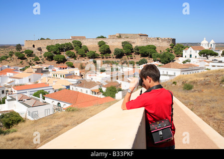 Panoramablick von Castro Marim, Algarve, Portugal Stockfoto