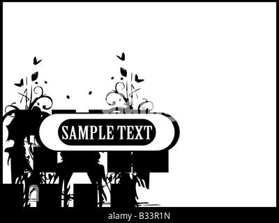 Swirly Design mit grunge Stockfoto