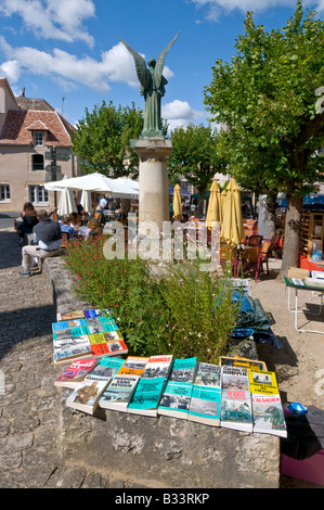 Jährliche Open-Air-Buchmesse / Foire Aux Livres, Winkel-Sur-l'Anglin, Vienne, Frankreich. Stockfoto