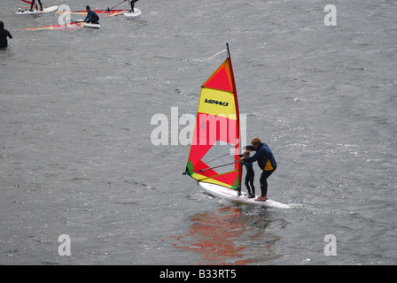 Surfschule in Zeeland Niederlande Stockfoto