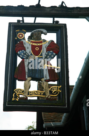 Henry VIII Taverne Zeichen Hever Kent Stockfoto